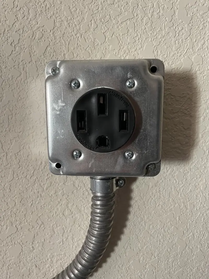 NEMA 14-50 outlet installed for Electrical Panel Upgrade in Mesquite